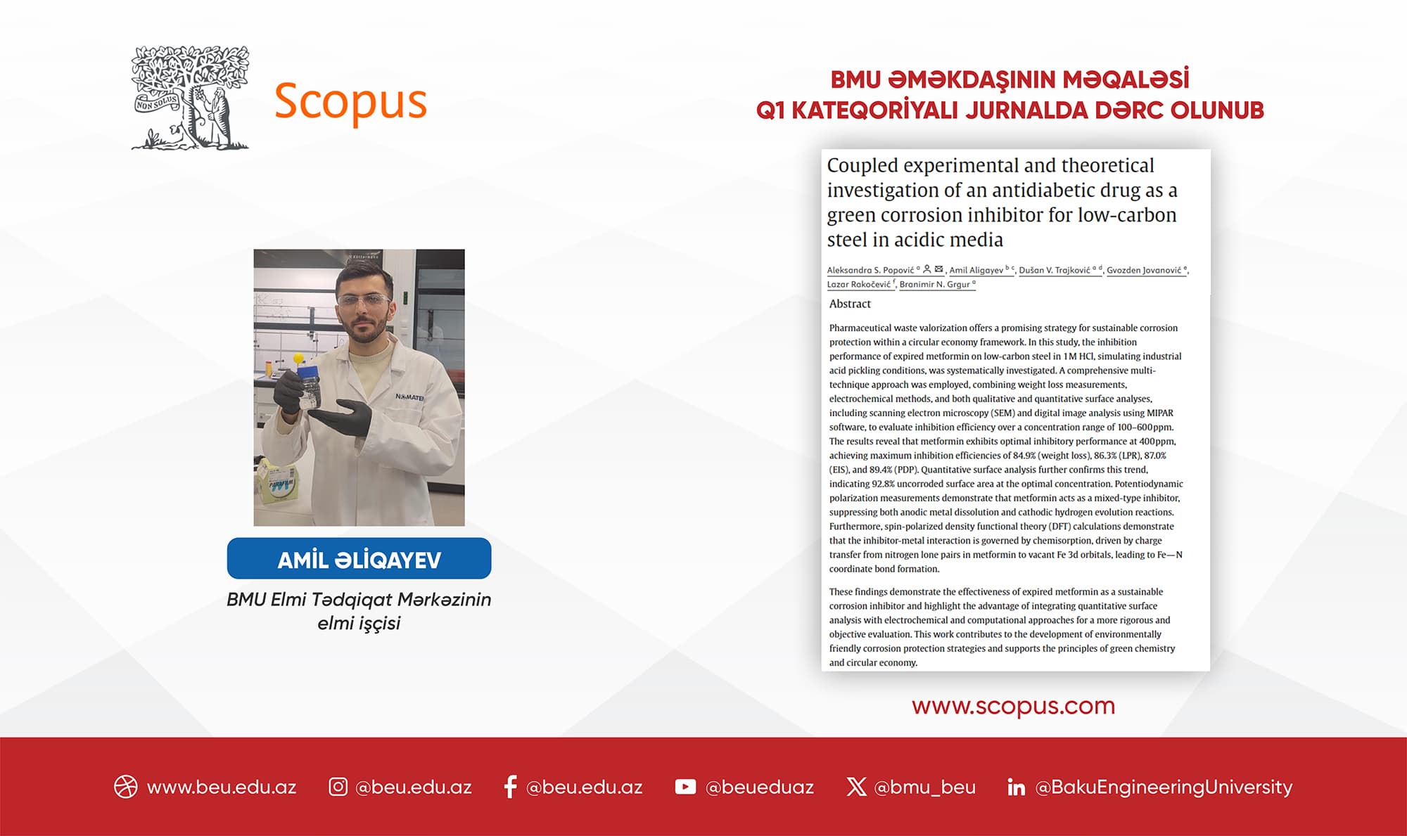 BMU əməkdaşının məqaləsi Q1 kateqoriyalı jurnalda dərc olunub