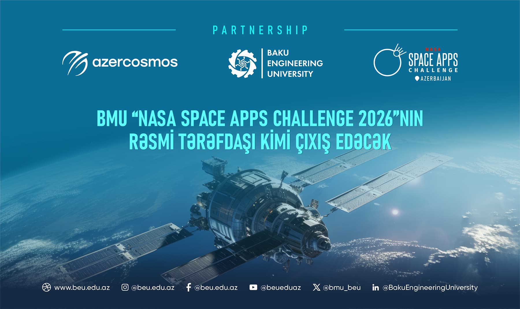 BMU “NASA Space Apps Challenge 2026”nın rəsmi tərəfdaşı oldu