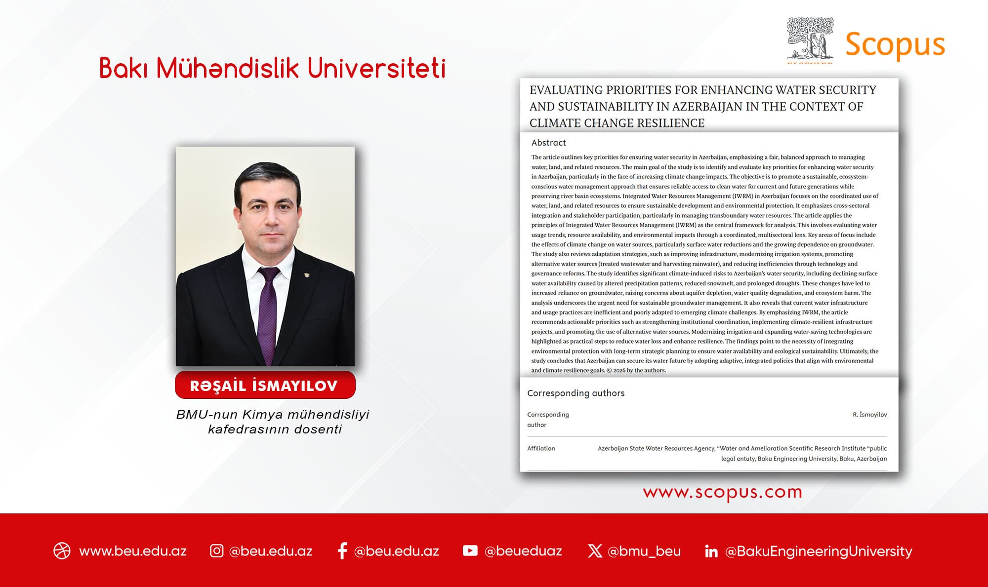 BMU aliminin məqaləsi Q1 kateqoriyalı beynəlxalq jurnalda dərc olunub