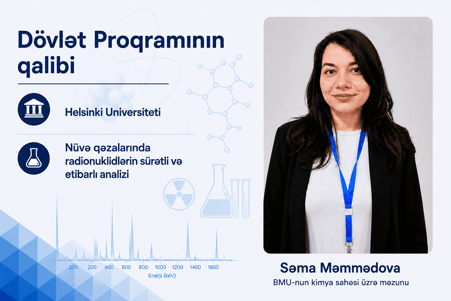 Nüvə təhlükəsizliyi üzrə tədqiqat aparan BMU məzunu Helsinki Universitetinin doktoranturasına qəbul olub