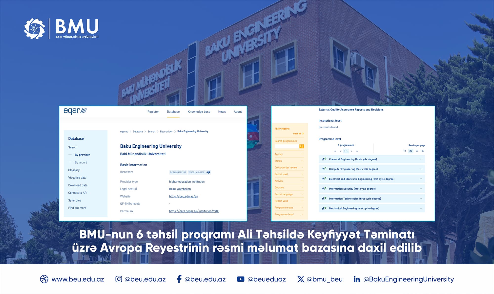 A Major International Achievement for BEU