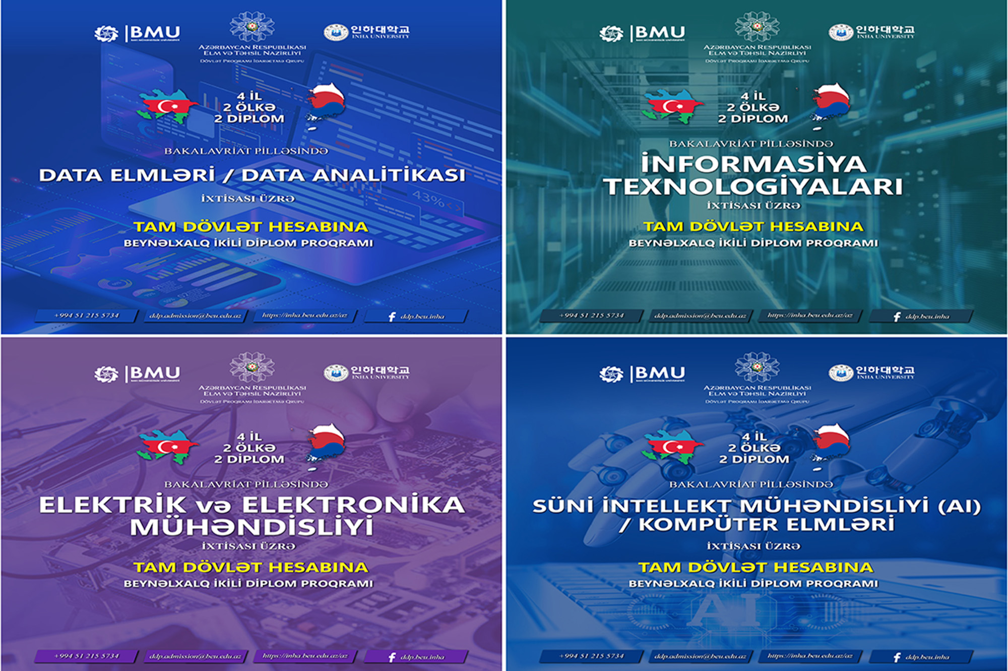 BMU-da ikili diplom proqramı çərçivəsində gələcəyin 4 perspektivli ixtisası üzrə qəbul davam edir