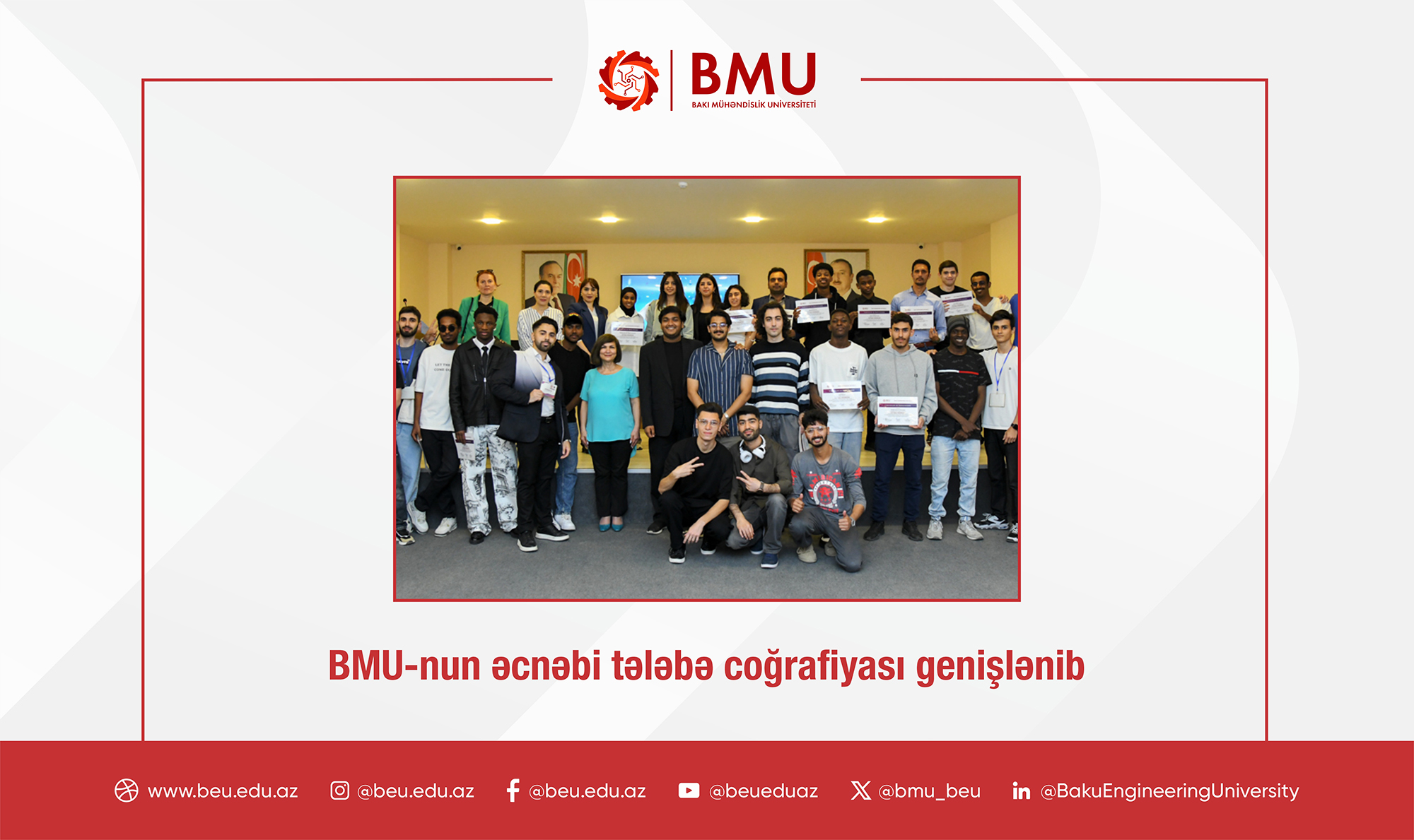 BMU-nun əcnəbi tələbə coğrafiyası əhəmiyyətli dərəcədə genişlənib
