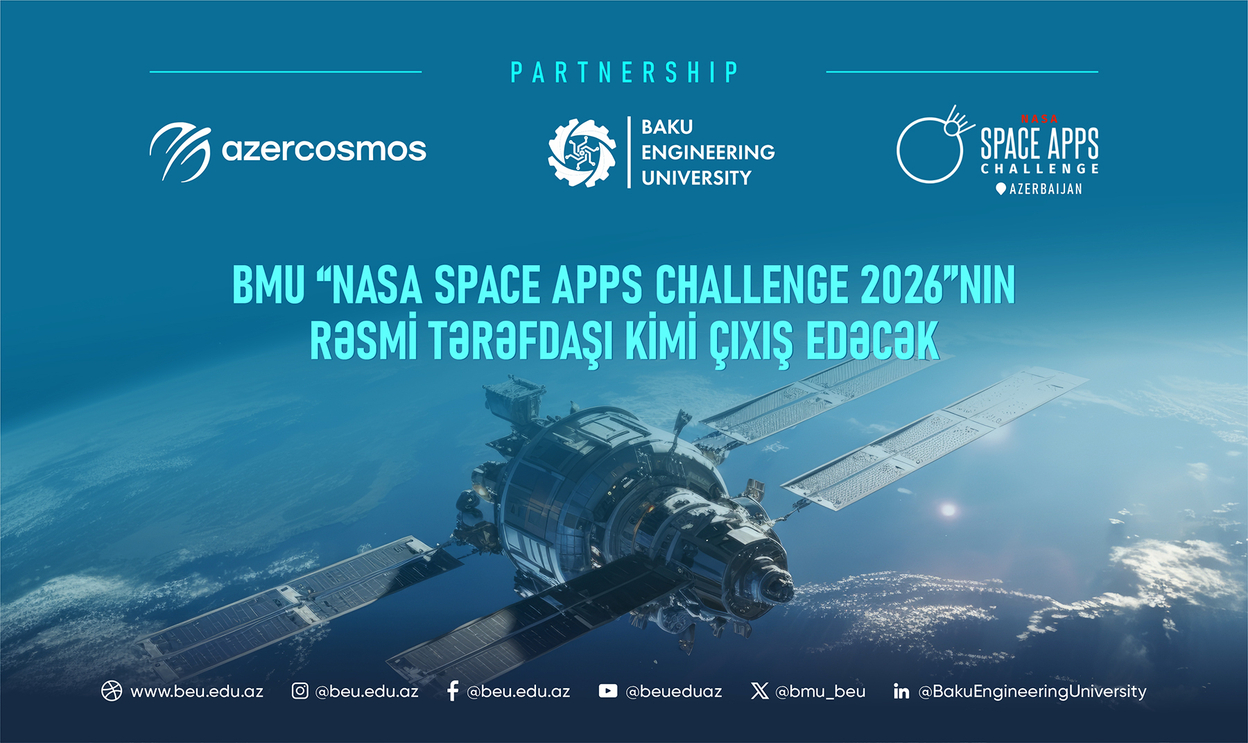BMU “NASA Space Apps Challenge 2026”nın rəsmi tərəfdaşı oldu