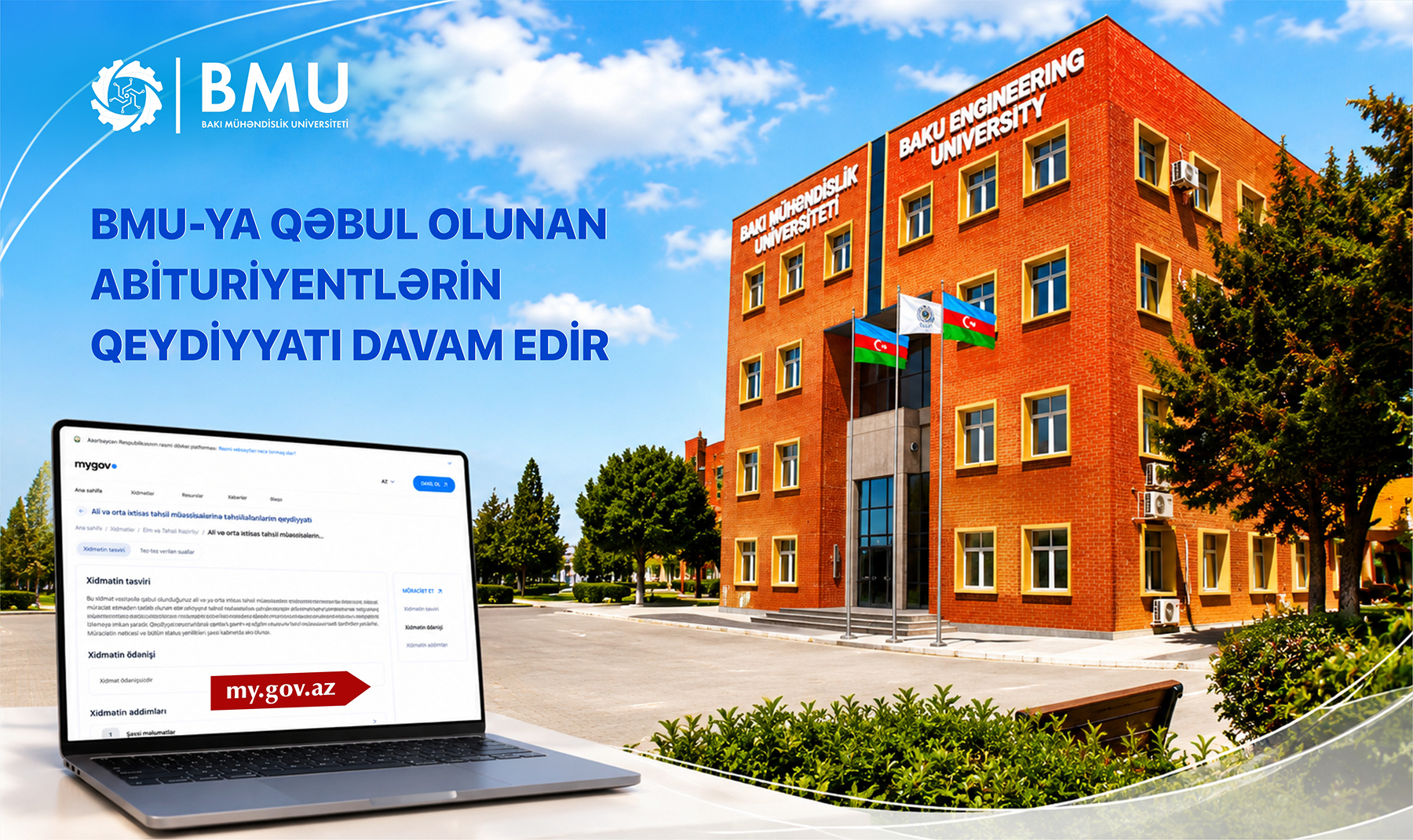BMU-da bakalavriat səviyyəsinə qəbul olunan abituriyentlərin qeydiyyatı davam edir