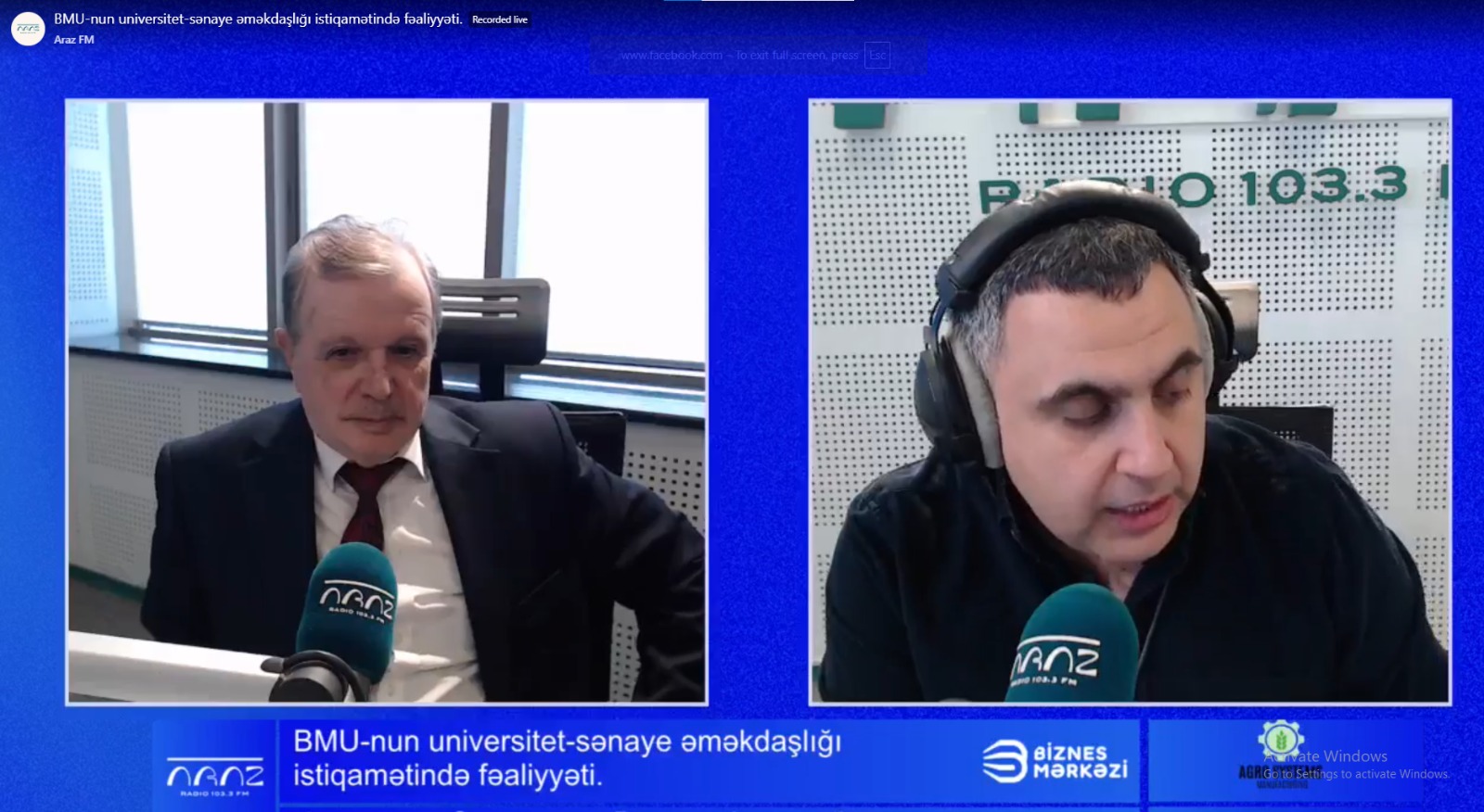 BMU-nun sənaye ilə əməkdaşlığı və startap layihələri “Araz FM”-də müzakirə olunub