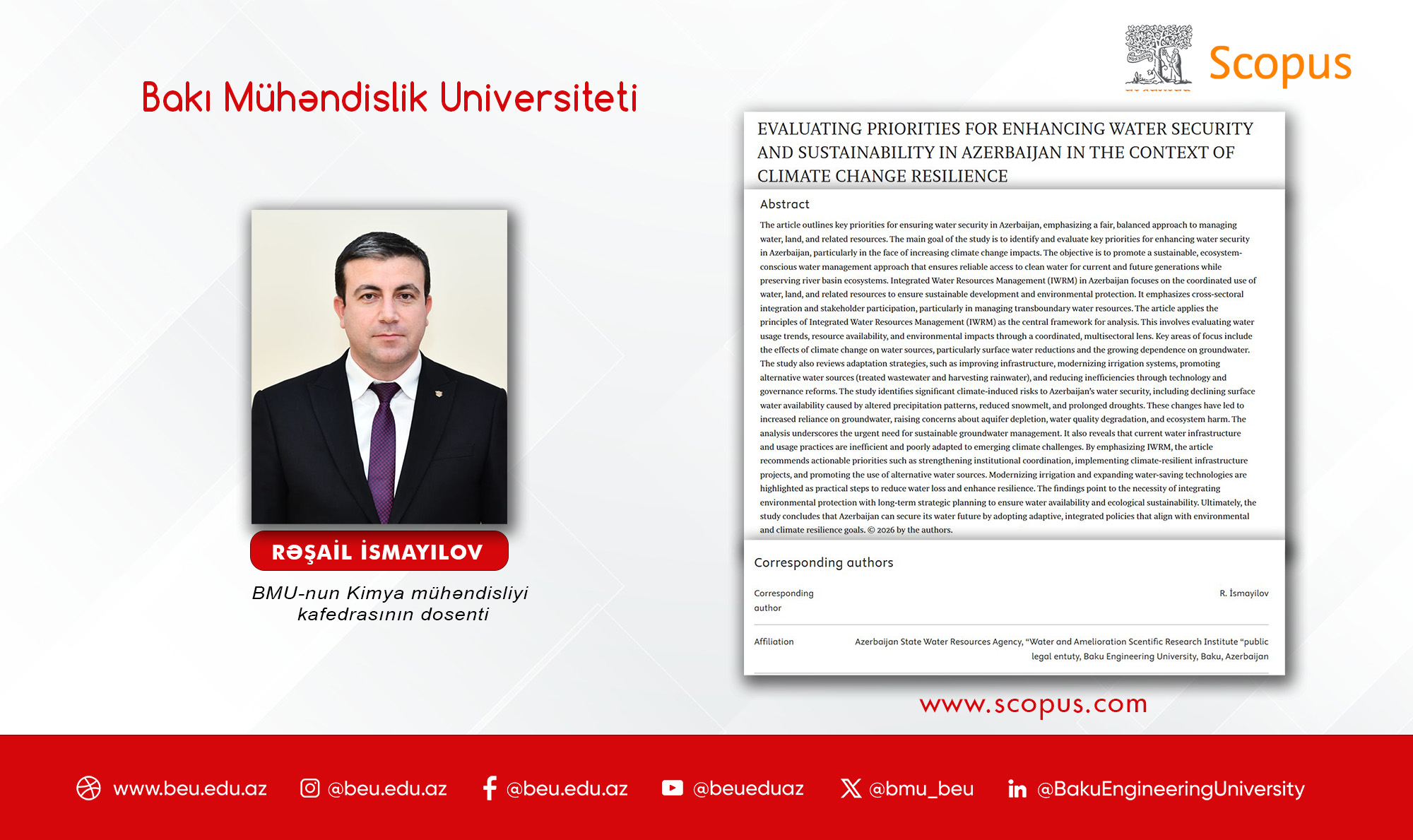 BMU aliminin məqaləsi Q1 kateqoriyalı beynəlxalq jurnalda dərc olunub