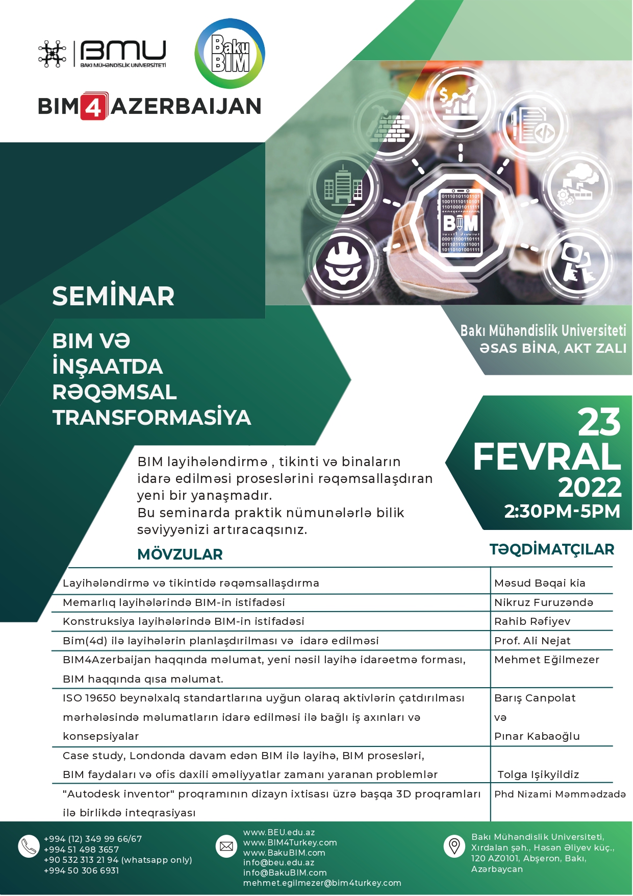 BEU to host seminar on “BIM and Digital Transformation in the Construction Industry”