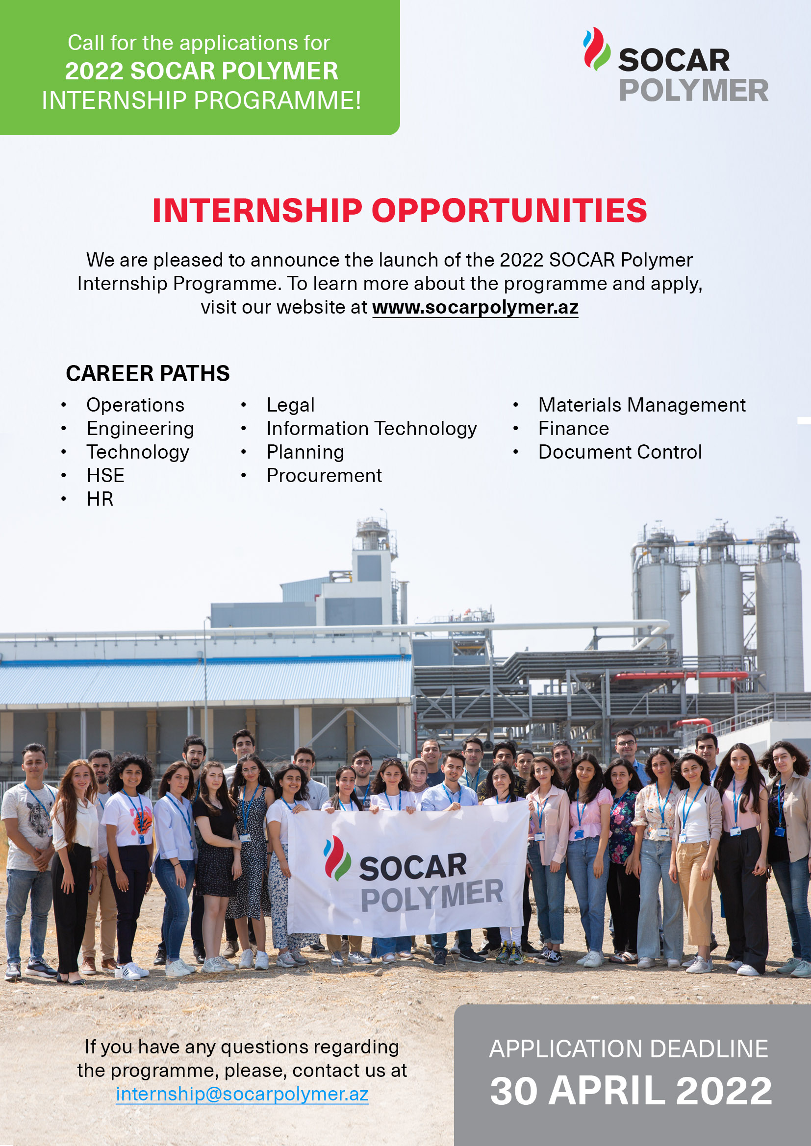 SOCAR Polymer announces summer internship programme