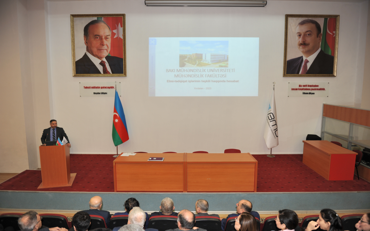 Mühəndislik fakültəsinin elmi fəaliyyətinə həsr olunmuş tədbir keçirilib