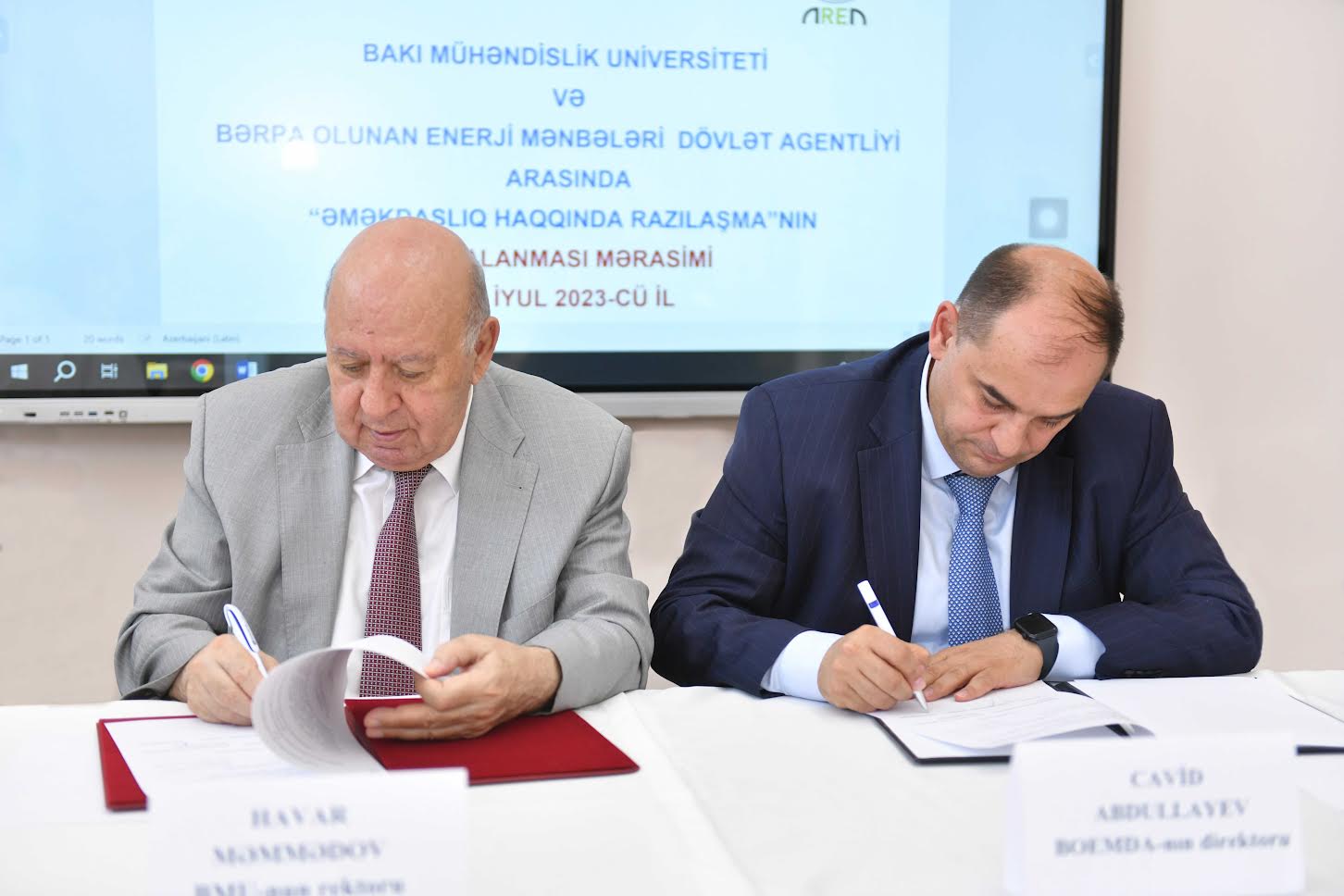 Cooperation agreement signed between BEU and State Agency on Renewable Energy Sources