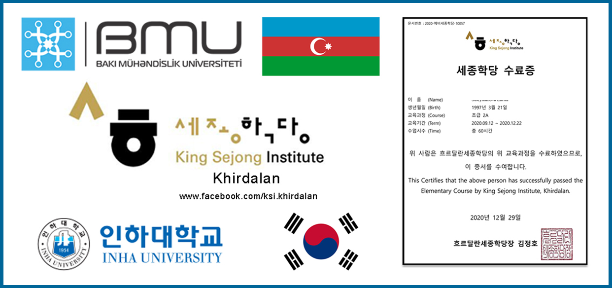 BMU-da Koreya dili kurslarına növbəti sənəd qəbulu başlayıb