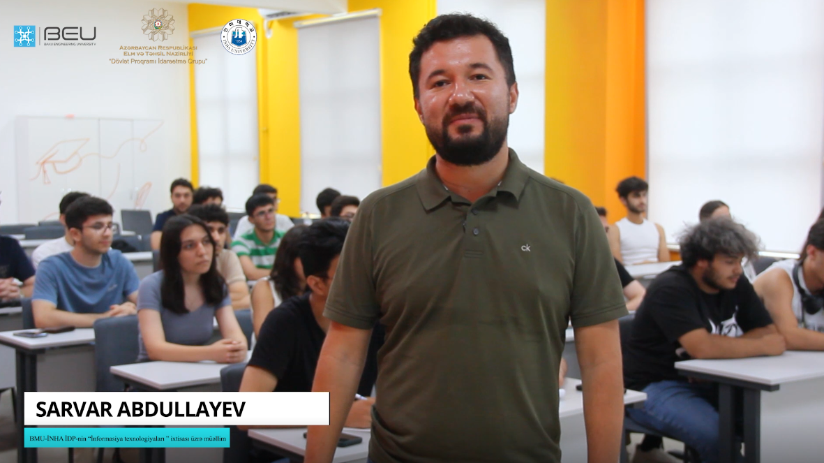 Daşkənd İNHA Universitetinin professoru Sərvər Abdullayev BMU tələbələrini yaradıcı düşüncəyə səsləyir